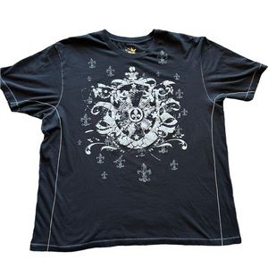 J. Campbell Los Angeles Black/White XXL Short Sleeve Crew Neck T-shirt